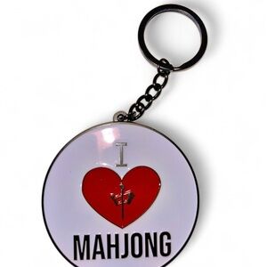 Keeks & Co I Love Mahjong Metal Keychain